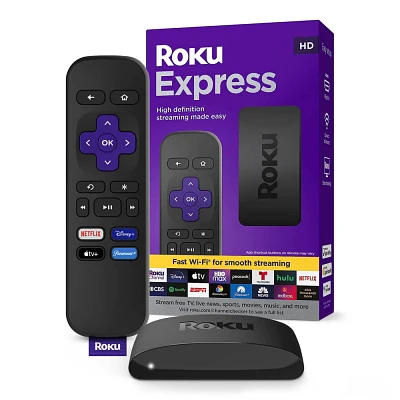 Roku Express HD Streaming Device with High-Speed HDMI Cable, Standard Remote, and Wi-Fi