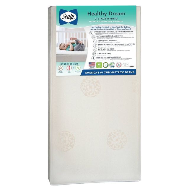 Sealy Healthy Dream 2-Stage Hybrid Crib and Toddler Mattress