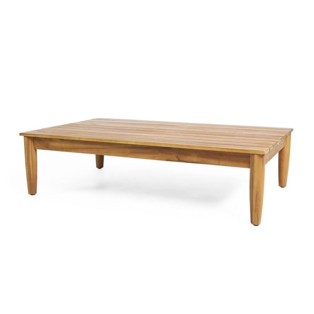 canton round acacia wood coffee table by christopher knight home