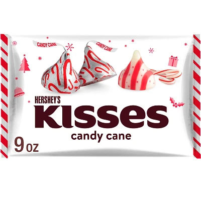 Hersheys Kisses Christmas Candy Cane Flavored Candy - 9oz