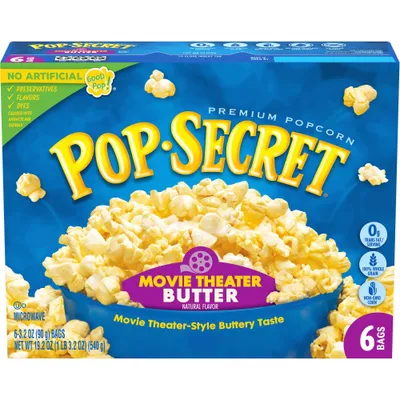 Pop Secret Microwave Popcorn Movie Theater Butter Flavor