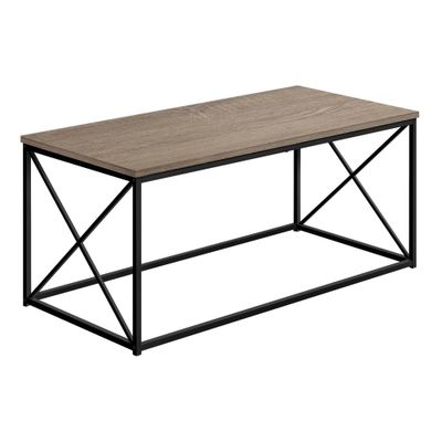 Coffee Table with Metal Base and X Shaped Sides - EveryRoom