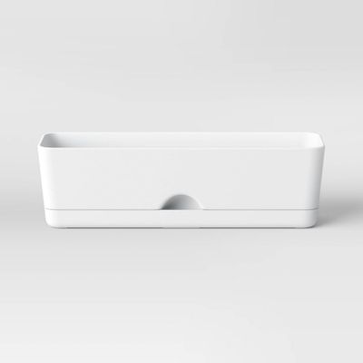 Self-Watering Window Rectangular Indoor Outdoor Planter Box White 16x4.5 - Room Essentials