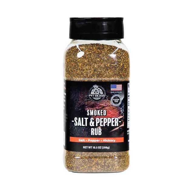 Pit Boss Smoked Salt and Pepper: Hickory-Infused Classic Rub for Beef, Chicken, Fish