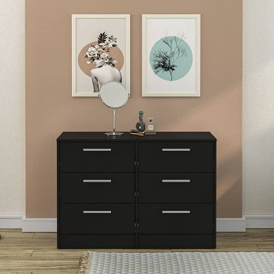 Polifurniture Juliette 6 Drawer Dresser Black