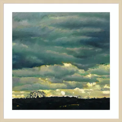 33 x 33 Light Burst by Helen White Wood Framed Wall Art Print - Amanti Art: Modern Acrylic Landscape, Hardwood Frame