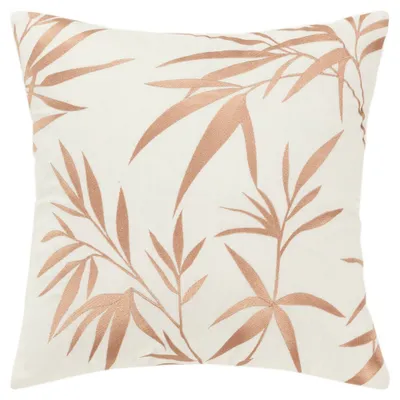 18x18 Botanical Square Throw Pillow Cover Yellow/Gold - Rizzy Home