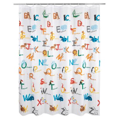 Animal Alphabet Kids Shower Curtain - Allure Home Creations