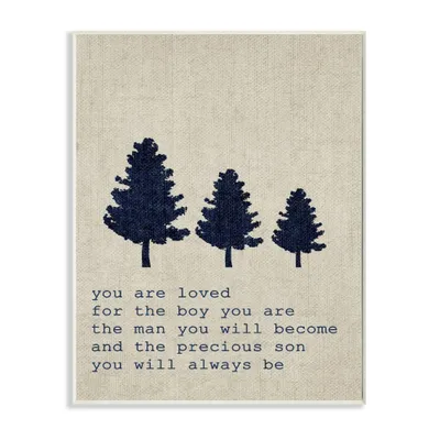 10x0.5x15 You Are Loved Son Trees Kids Wall Plaque Art - Stupell Industries: Modern Wall Quotes, Framed Lithograph