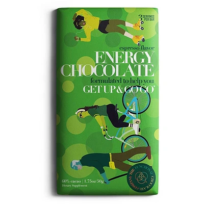 Functional Chocolate Energy Get Up & Go Go Espresso Crunch Candy - 1.75oz