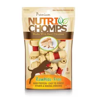 Nutri Chomps Mini Knot with Wrap Chicken and Pork Dog Treats - 8ct/5.36oz