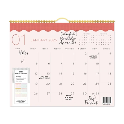 Studio Calico 2025 Wall Calendar 12x15