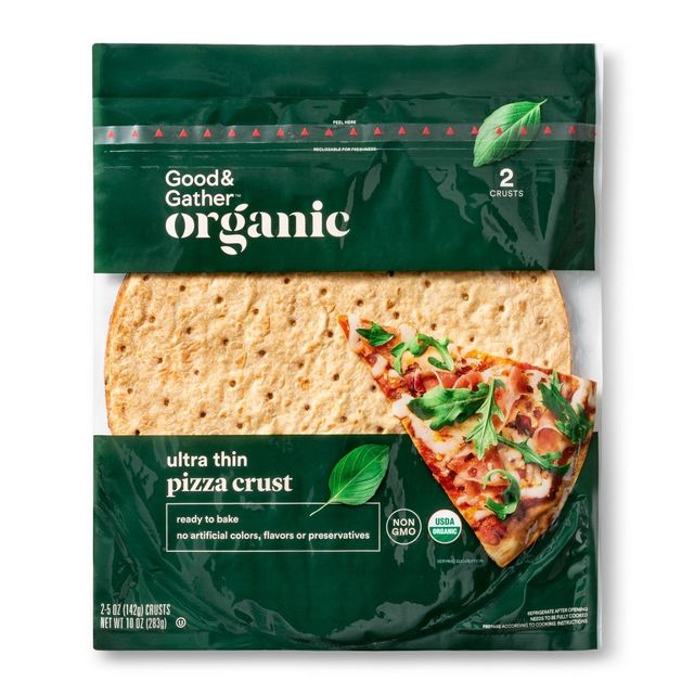 Organic Ultra-Thin Pizza Crust - 10oz/2pk - Good & Gather