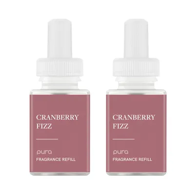 Pura Cranberry Fizz 2pk Smart Vial Fragrance Refills: Aromatic Essential Oils, Safe for Home Use