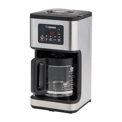 Zojirushi Dome Brew Programmable Coffee Maker EC-ESC120 Stainless Black: 12-Cup Drip Machine with Timer & Glass Carafe