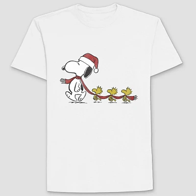 Mens Peanuts carf Graphic T-hirt - White