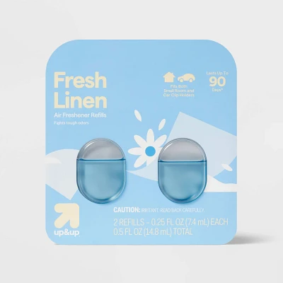 Small Room and Car Clip Refills - Fresh Linen - 0.5oz/2ct - up&up