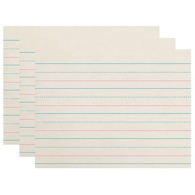 3pk 500 Sheets/Pk Zaner-Bloser Newsprint Handwriting Paper Grade Pre-K - Pacon: Wide Rule, 8x10, Uncoated Specialty Paper