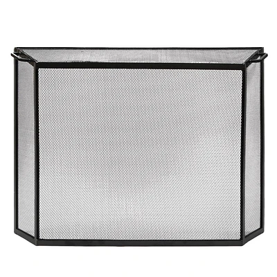 Achla Designs 44 Large Contemporary Wrought Iron Spark Guard Screen Graphite Finish