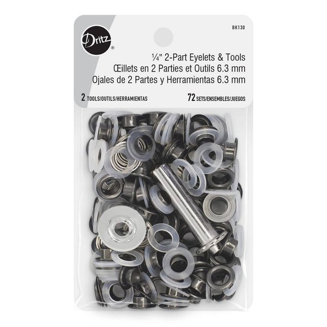 Dritz Double-Cap Rivets Nickel | Harts Fabric