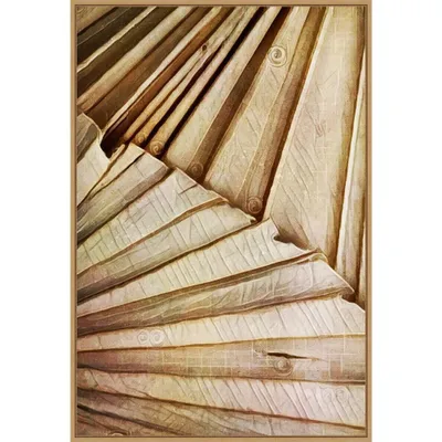 23 x 33 Natural Dried Palms II by Ashley Aldridge Framed Canvas Wall Art Print - Amanti Art: Modern Style, Polystyrene Frame