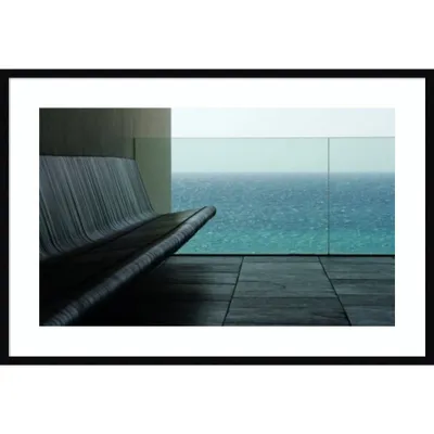 41 x 28 The Sound of The Sea by Florian Zeidler Wood Framed Wall Art Print - Amanti Art: Contemporary Black & White Photography