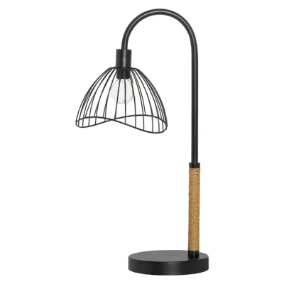 20.5 Brigitte Candlestick Base Dome Shade Table Lamp - River of Goods: Industrial Style, Metal Body, Inline Switch