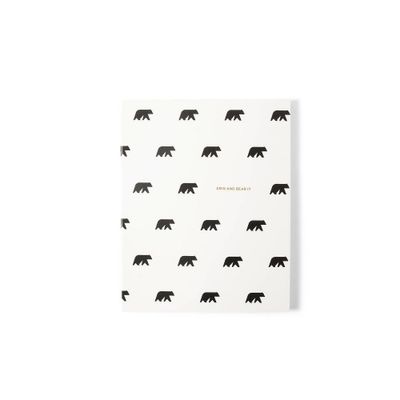 Composition Notebook Metallic Gold Foil Grin and Bear It - West Emory