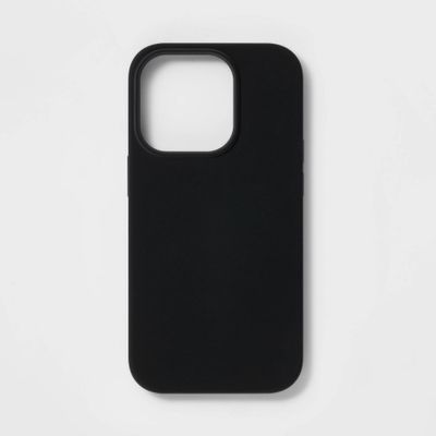 Apple iPhone 14 Pro Magnetic Case - heyday Black Silicone