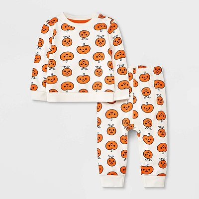 Baby Halloween Pumpkin Top & Pant Set