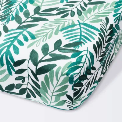 Crib Fitted Sheet - Cloud Island Green