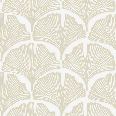 Tempaper & Co. Feather Palm by Novogratz Peel Stick Wallpaper White