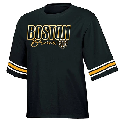 NHL Boston Bruins Womens Relaxed Fit Fashion T-Shirt