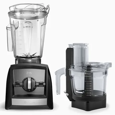 Vitamix Ascent Series A2300 SmartPrep Kitchen System Black: 64oz BPA-Free Blender & Food Processor, 10 Speeds, 1500W