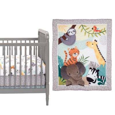 Lambs & Ivy Mighty Jungle Crib Bedding Set - 3pc