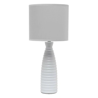 Alsace Bottle Table Lamp - Simple Designs: Ceramic Base, Drum Shade