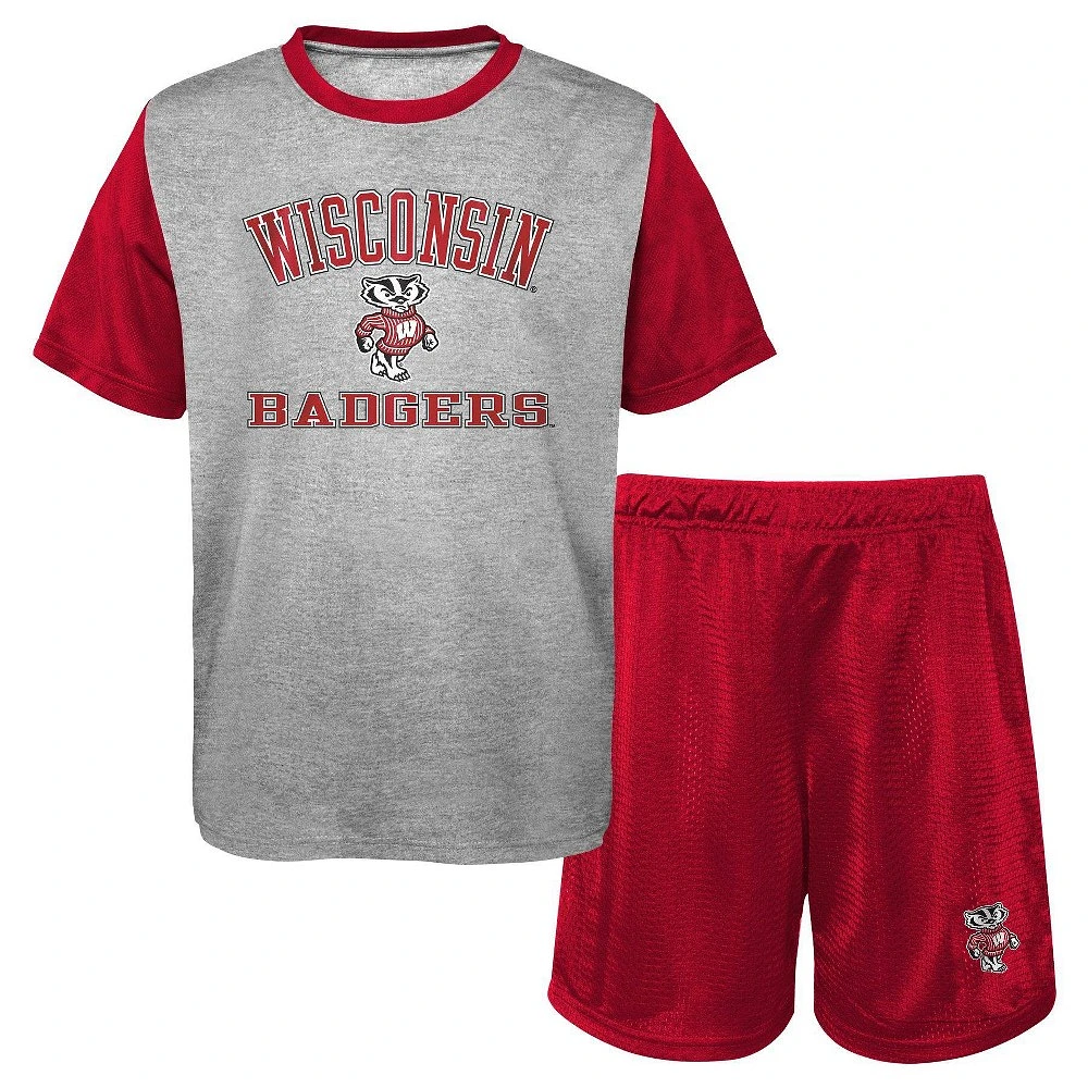 NCAA Wisconsin Badgers Toddler Boys T-Shirt & Shorts Set