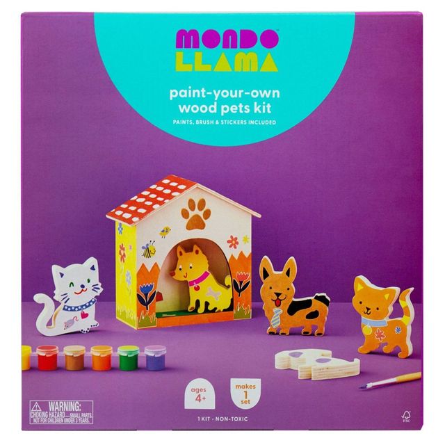 Paint-Your-Own Wood Pets Kit - Mondo Llama