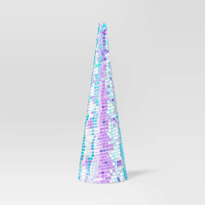 Sequined Cone Christmas Tree Sculpture