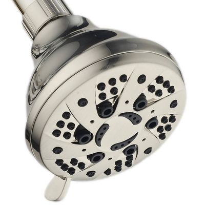 Six Setting High Pressure Luxury Spiral Shower Head with On/Off and Pause Mode  - AquaDance