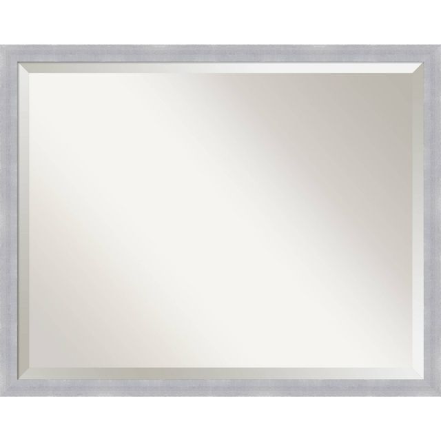 40 in. x 28 in. Modern Wall Mirror in Brushed Nickel 40 in. x 28 in. Modern Wall Mirror in Brushed Nickel