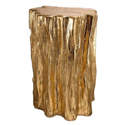 Tree Trunk Stool Gold - A&B Home: Chic Accent, No Assembly, Metal Frame, 200lb Capacity