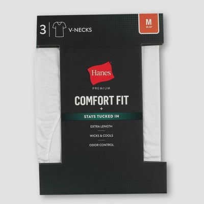 Hanes Mens 3pk Comfort Fit V-Neck T-Shirt