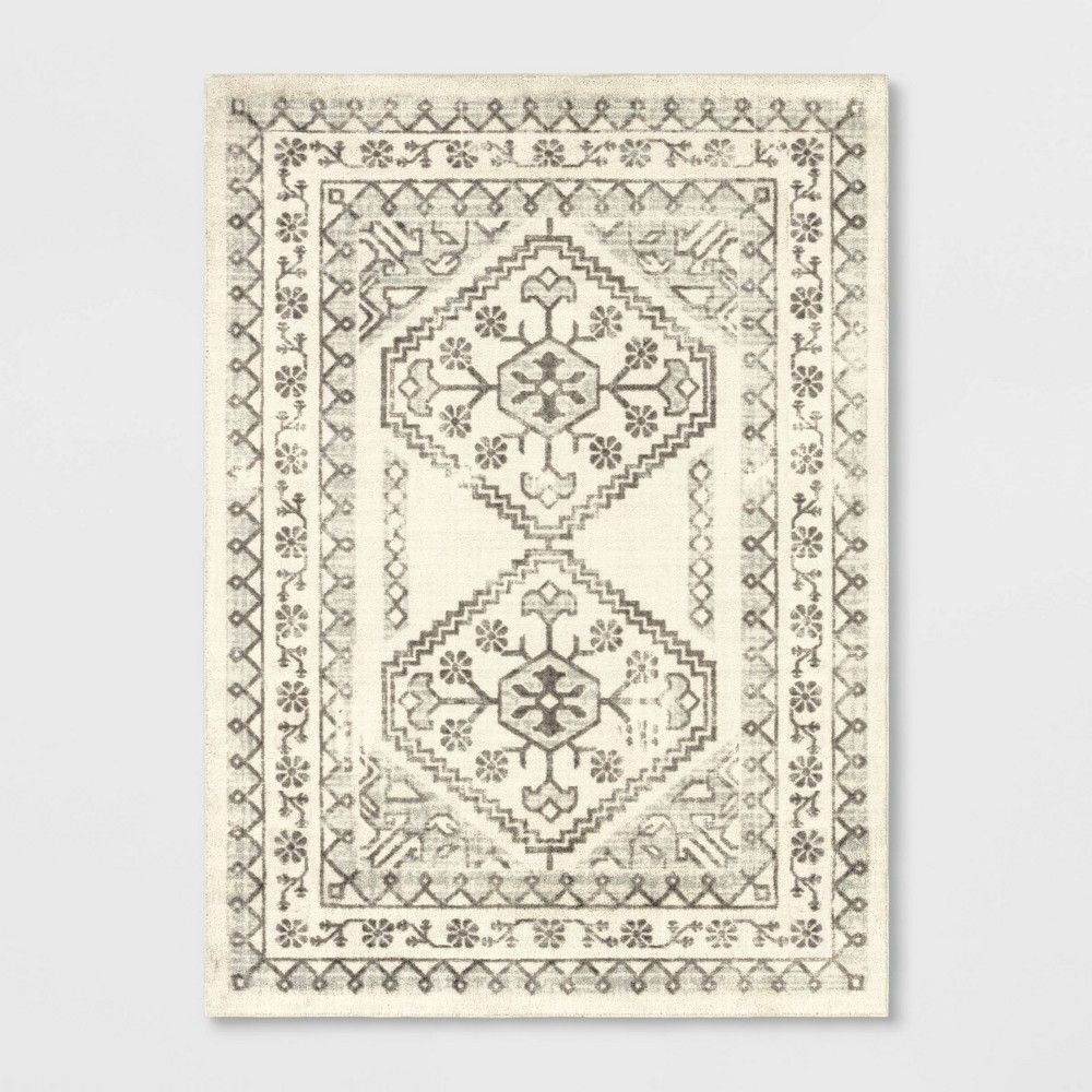 Washable Kensington Persian Style Rug Cream - Threshold