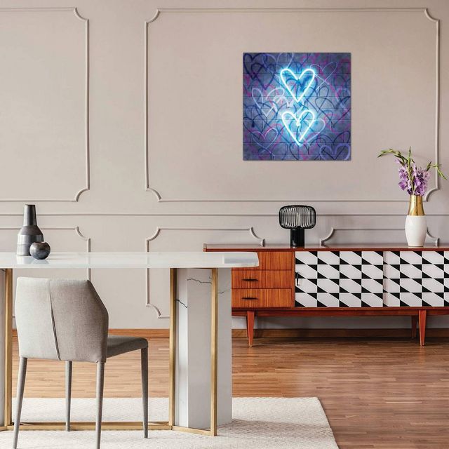 12 x 12 Neon Heart I by Grace Popp Unframed Wall Canvas Print - iCanvas