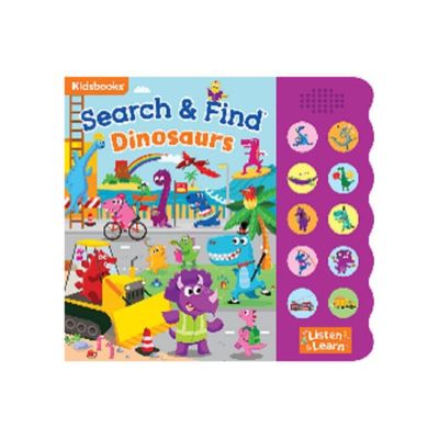 Search & Find: Dinosaurs 10 Button - by Kidsbooks Publishing (Mixed Media Product)