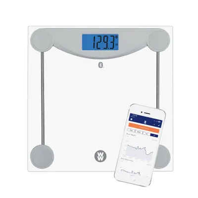 Bluetooth Body Weight Scale Clear - Weight Watchers