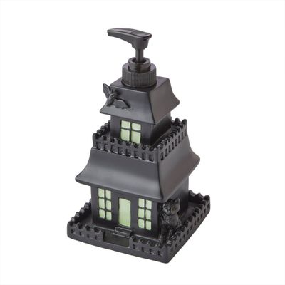 Haunted House Lotion/Soap Dispenser Black - SKL Home: Resin, 13.8oz, Bathroom Accessory