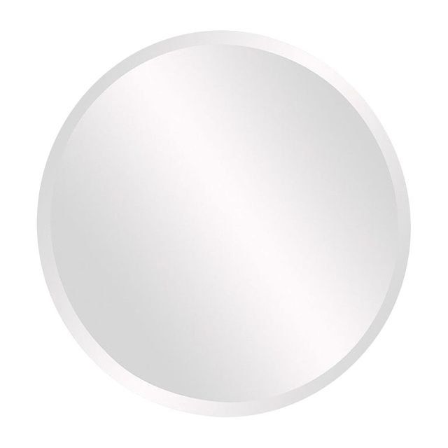 12 Round Decorative Wall Mirror - Howard Elliott: Beveled Edge, Frameless, Wall Mount