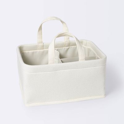 Waffle Weave Rectangular Diaper Caddy with Handles